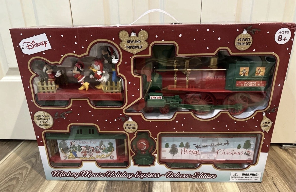 DISNEY Mickey Mouse Holiday Express Deluxe Edition 49-pc Train Set