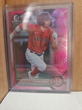 2022 Bowman Chrome Prospect Fuchsia Shimmer Refractor Nick Yorke Red Sox #/199
