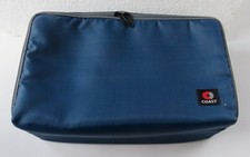 COAST BLUE CASSETTE 60 TAPE ZIPPERS STORAGE CASE TWO SIDES SHOULDER STRAP
