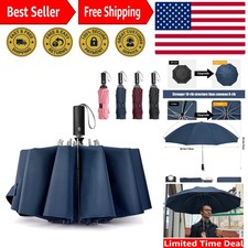 Inverted Windproof Umbrella-54 Inch Large Canopy for Rain, folding Compact Re...