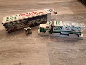 1991 hess toy truck and racer
