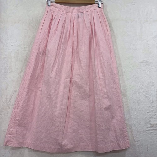 Vintage Brooks Brothers Skirt S Seersucker A-Line Pleated Maxi Button Front USA - Picture 10 of 11