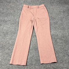 Uniqlo Pants Womens Medium Pink Stretch Flare Dress Slacks M 28-29 Waist Career