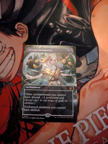 NM Anime Greater Auramancy, MTG, Wilds of Eldraine, Magic the Gathering, 64 - Picture 1 of 2