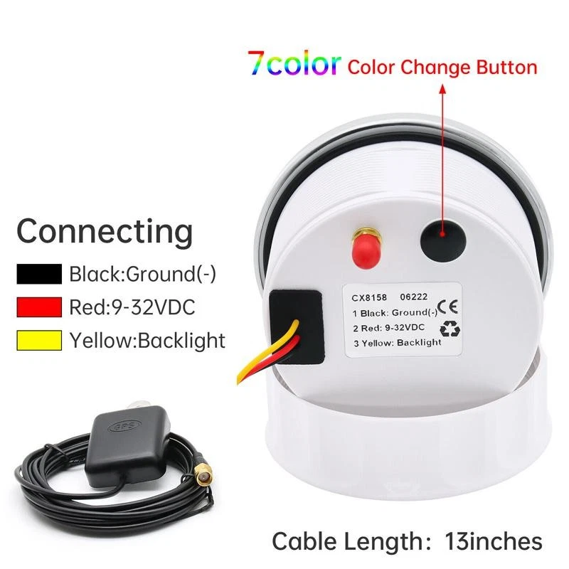 6 Gauge Set Speedo Tacho Oil Temp Fuel Volt For Car Truck Boat Marine A4 Foto 4 de 4