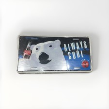 1994 Coca Cola Always Cool Polar Bear Novelty License Plate Vintage