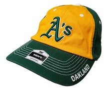 Oakland A's Baseball Cap Hat Fan Favorite Color Block Green Yellow Athletics NEW