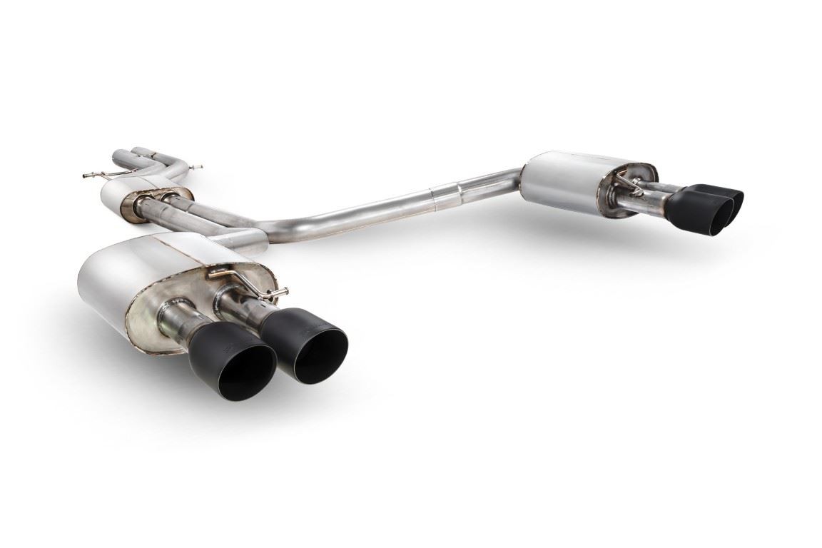 Scorpion Exhaust Res Half-Sys With No Valve Daytona Black Audi S6 C7 12-18