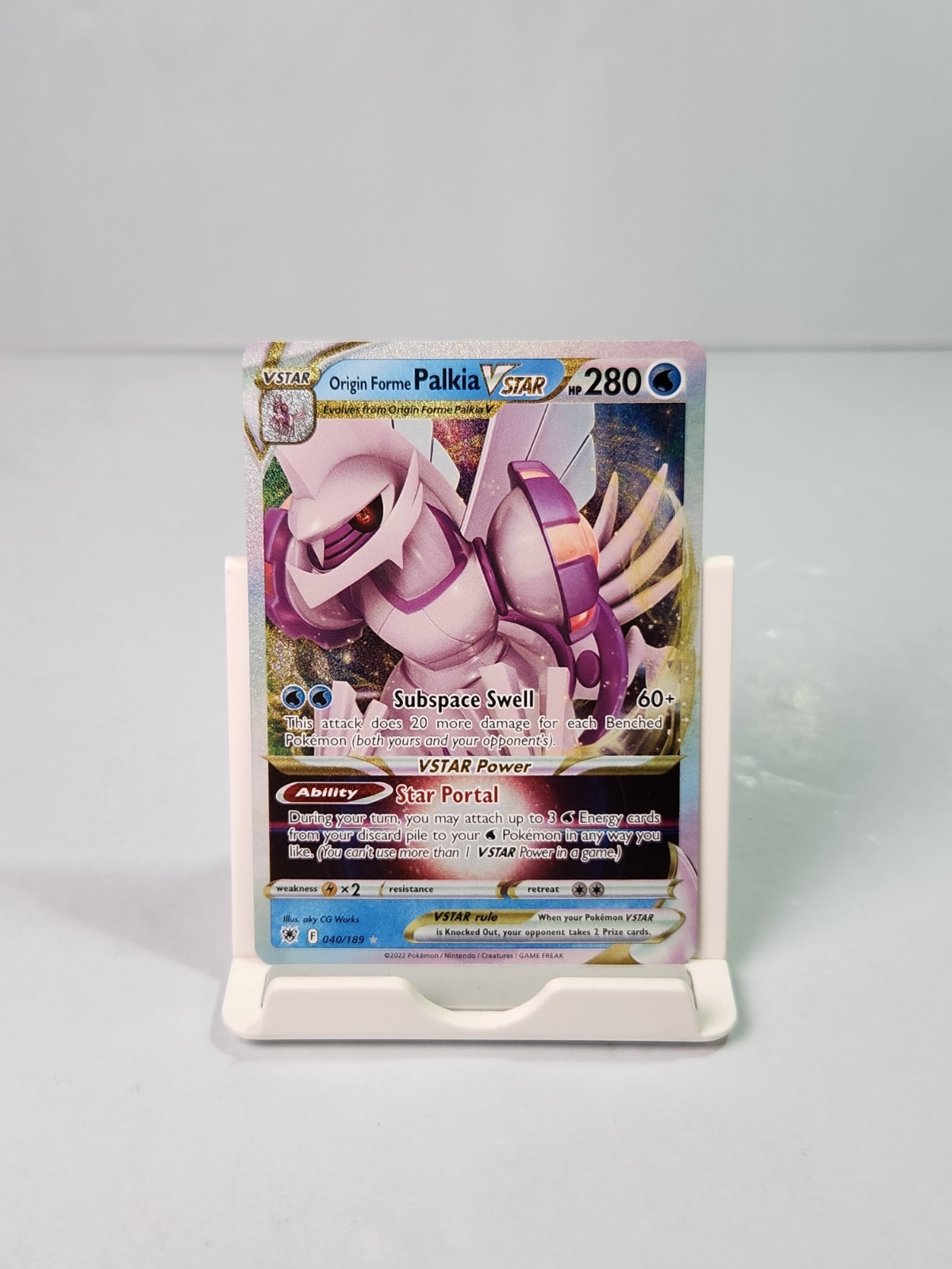 Origin Forme Palkia VSTAR 040/189 Ultra Rare Swsh10: Astral Radiance Pokemon
