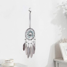 Dream Catchers for Cars Rear View Mirror, Small Feather Dream Catcher-Grey 1