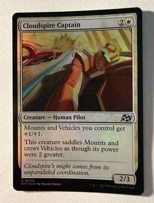 x1 Cloudspire Captain DFT Aetherdrift MTG 9 FOIL UNCOMMON M/NM 1x