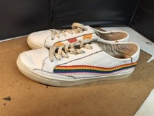 Soludos Womens Good Vibes Rainbow Wave White ...