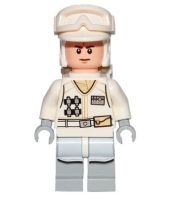 LEGO Star Wars Minifigur sw0708 Hoth Rebel Trooper White Uniform Sehr Gut