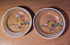 Vintage Japan Lusterware Windmill Child's Tea Set Saucers, Set of 2