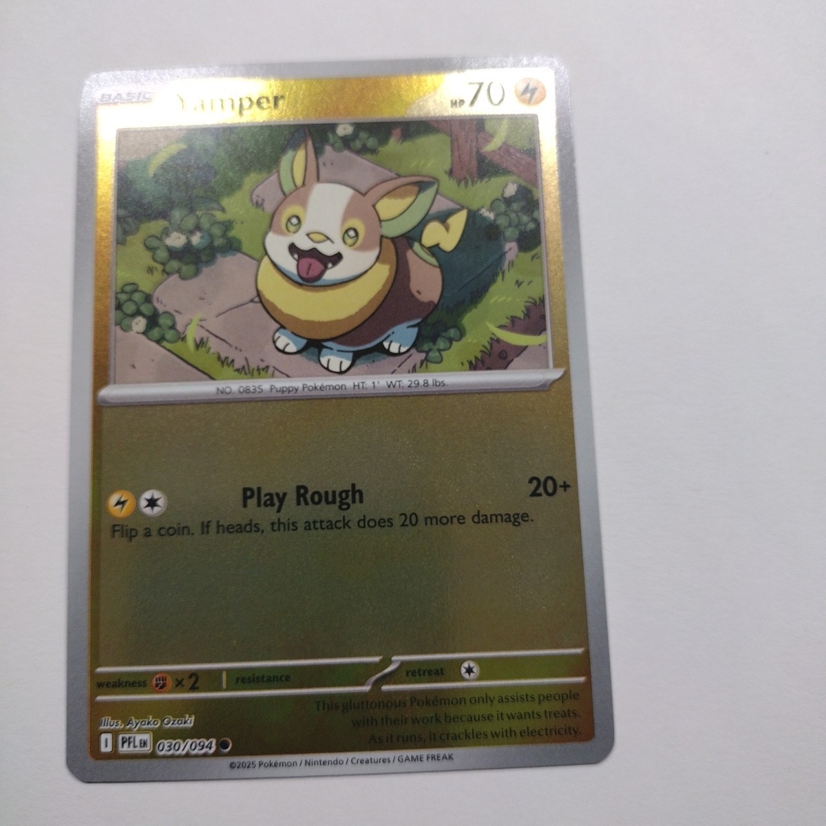 Yamper - 030/094 - Reverse Holo - Phantasmal Flames - NM/M - Pokemon Card