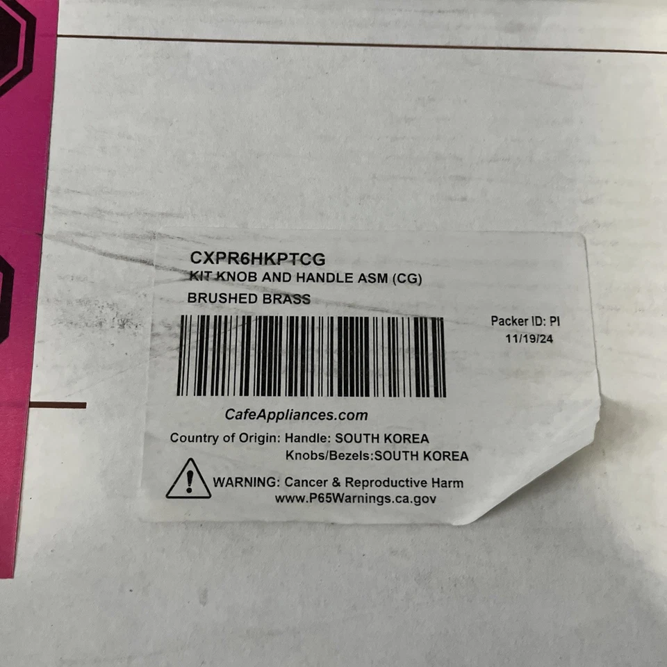 Juego de manijas y perillas de latón cepillado Café 36" para gama Pro y Rangetop CXPR6HKPTCG Foto 2 de 4