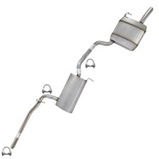 Stainless Steel Center Rear Muffler Exhaust Kit Fits 2012-2014 Vw Passat 2.5l