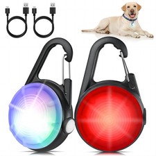 4 Modes Dog Collar Light 2 Packs IP68 Waterproof Dog Lights for Night Walking,
