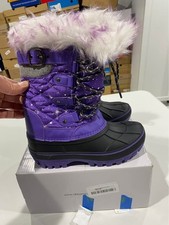 DREAM PAIRS Boys Girls Snow Boots Water-Resistant Outdoor Warm Cozy-Size 2 kids