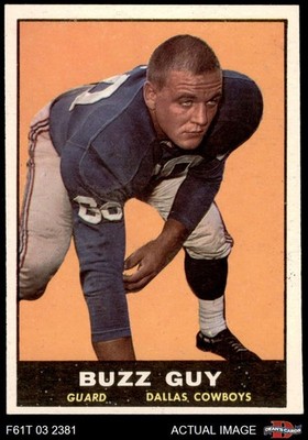 1961 Topps #25 Buzz Guy Cowboys Duke 7 - NM