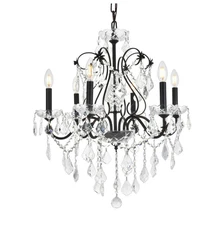 Elegant Lighting V2015D24DB/RC St. Francis Mini Chandelier Dark Bronze *NEW*