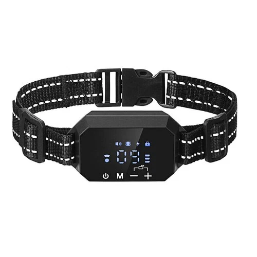 GPS Wireless Electric Dog Fence Pet Containment System with Shock Collars Black