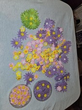 Huge Lot Of Felt Sticker Flowers