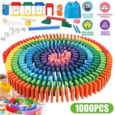 1000 teilig Domino Steine aus Holz Domino Gra...