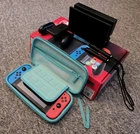 Nintendo Switch V2 HAC-001-01 Console Red Blue w/ Accessories and 256gb SD Card