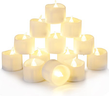 LED Tea Lights, Candele a LED 24Pack, Bianco Avorio