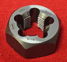 9/16-18 NF X 1-1/16" Hex Die Irwin Hanson 7249 ZR CS Carbon Steel Rethreading