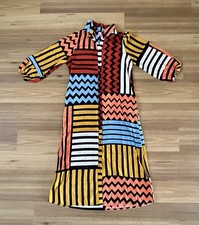 That Bird Label Lucy Shirt Dress Womens Size 14 Viscoe Full Length Button Up NWT