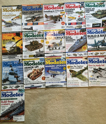 FineScale Modeler Mag Lot of 16 issues Various Years Good Condition 2018, 2017