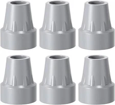6 Pack 7/8 Inch Heavy Duty Rubber Crutch Tips Accessories Replacement Cane Tips