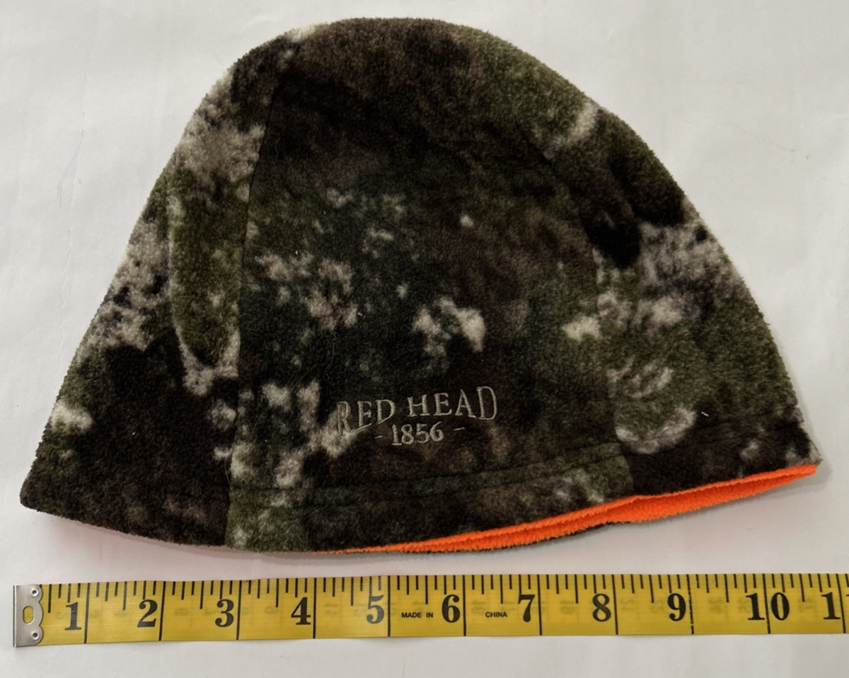 Red Head Reversible Fleece Hunting Beanie Hat Blaze Orange Camo