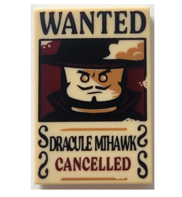 LEGO One Piece Wanted Póster - 26603pb531 - Drácula Mihawk - Azulejo / Azulejos