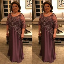 Beaded Lace Mother of The Bride Dresses Floor Length Wedding Evening Gown Custom