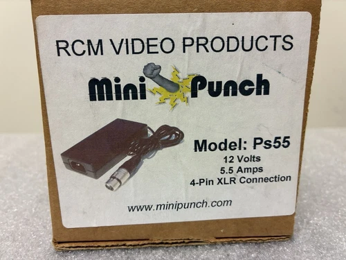 Mini Punch PS-55 / 12 Volts 5.5 Amps  4-Pin XLR Connection  Power Supply