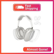 MOLOPPO Case Cover for AirPods Max Headphones, Clear Purple Soft TPU Skin Anti-S