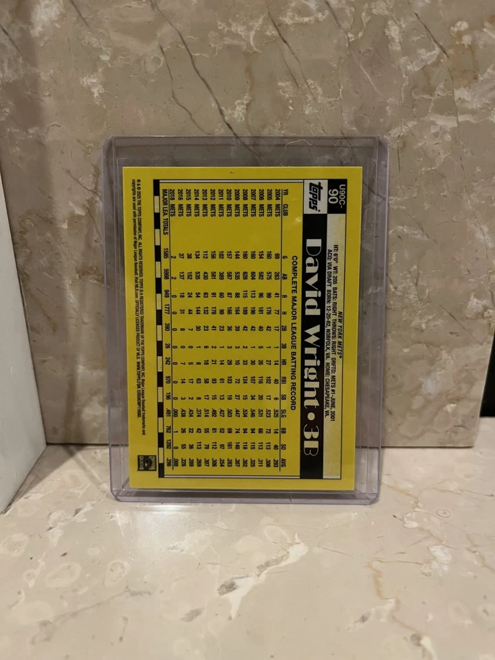 Actualización Topps 2025 David Wright U90C-90 paquete plateado refractor Mojo verde/99 Mets Foto 2 de 2