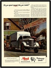 1945 Mack Trucks Refrigerated Truck Pictured NEW Sign 30 x 40" USA STEEL