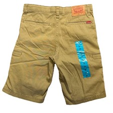 LEVI S Cargo Shorts Boys 16 Reg 28W Khaki Adjustable Flex Waist Comfort Stretch