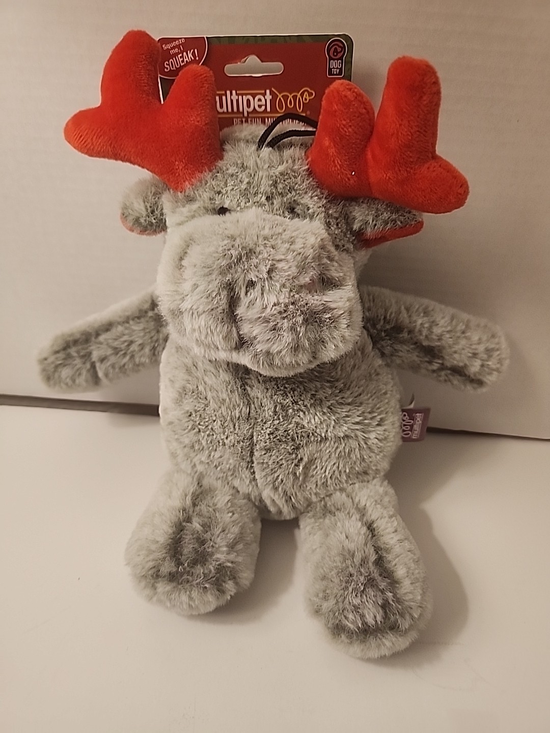 Multipet Dog Toy - Moose 10" Soft Squeaky 
