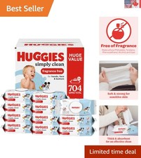 Family-Friendly 11 Packs of 64 Unscented Huggies Wipes - Cleansing Anywhere