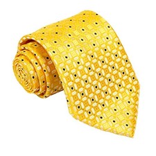 Men's Handmade Tie,Checkered Pattern Necktie With Dots