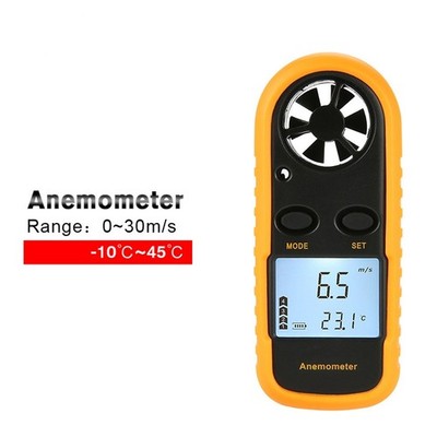 GM816 Digital Handheld Anemometer Wind Speed Meter Thermometer Sailing LCD