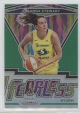 2021 Panini Prizm WNBA Fearless Green Prizm Breanna Stewart #19 rf2