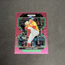 Jonah Tong (RC) - 2022 Panini Prizm Draft Picks #PDP209 Pink Velocity Prizm METS