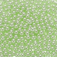 1000Pcs Faux Pearl for Crafting 8mm No Hole ABS Round Pearls Beads Light Green