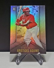 2020 Panini Chronicles Titanium Refractor #10 Aristides Aquino Rookie Card Reds